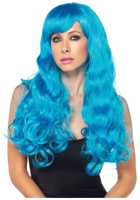 blue halloween wig